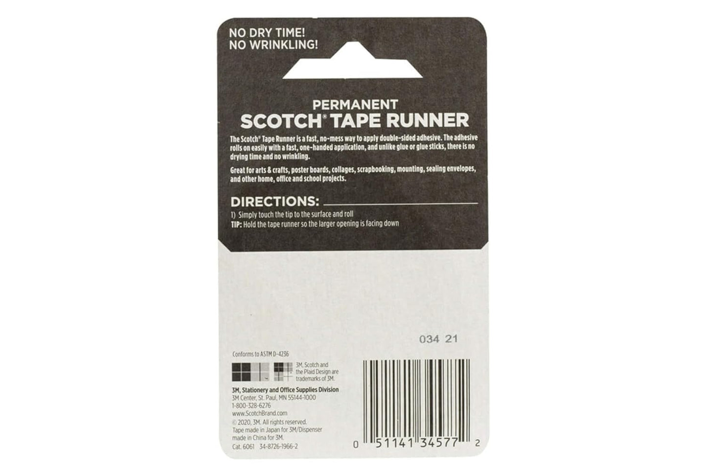 Scotch Double-Sided Permanent Adhesive Roller 0.27 in x 26 ft Refillable Acid-Free Photo-Safe Tape for Scrapbooking Card Making Crafting and Office Use, 6 Pack