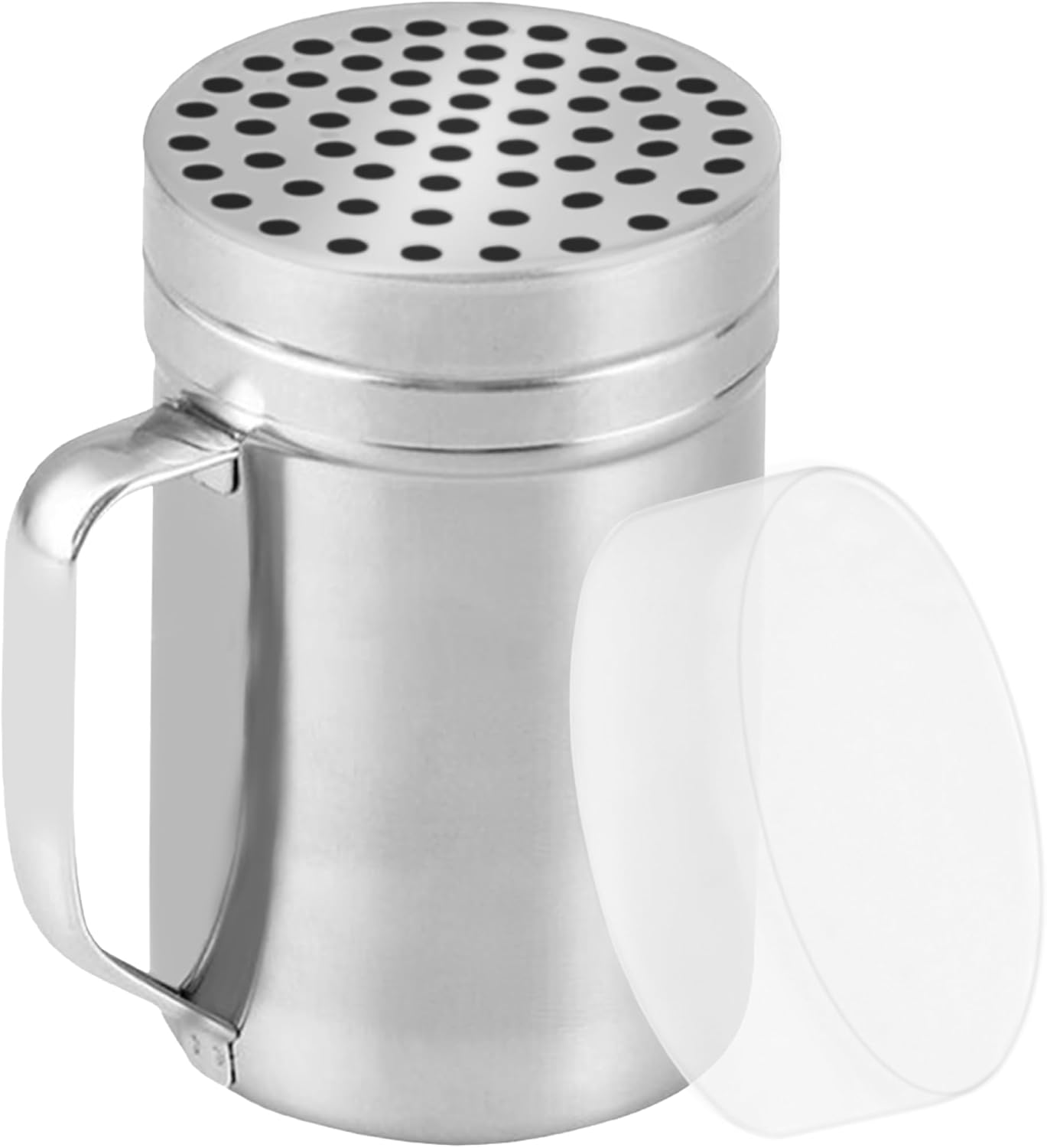 14oz CUSINIUM Metal Parmesan Cheese Shaker with Large Holes - With Handle - Chili Flakes Dispensers - Pizza Shaker |