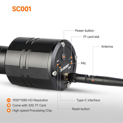 SVBONY SV406 20-60x80 Spotting Scope with Tripod,Equipped with SC001 WIFI Camera for Digiscoping, BAK4 Prism HD Spotter Scope,Waterproof & Fogproof Spotting Scopes for Wildlife Observing Bird Watching