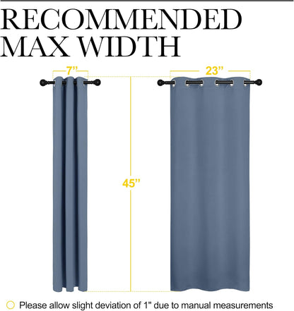 NICETOWN Thermal Insulated Blackout Curtains - Room Darkening Grommet Drapes, Stone Blue, Set of 2 (29x45")