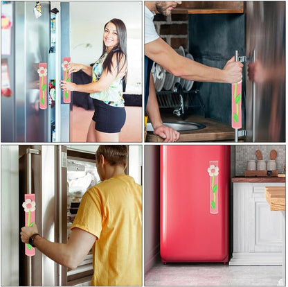 SOLUSTRE 6pcs Flower Refrigerator Handle Gloves, Car Door Handle Covers, Kitchen Appliance Handle Cover Fabric