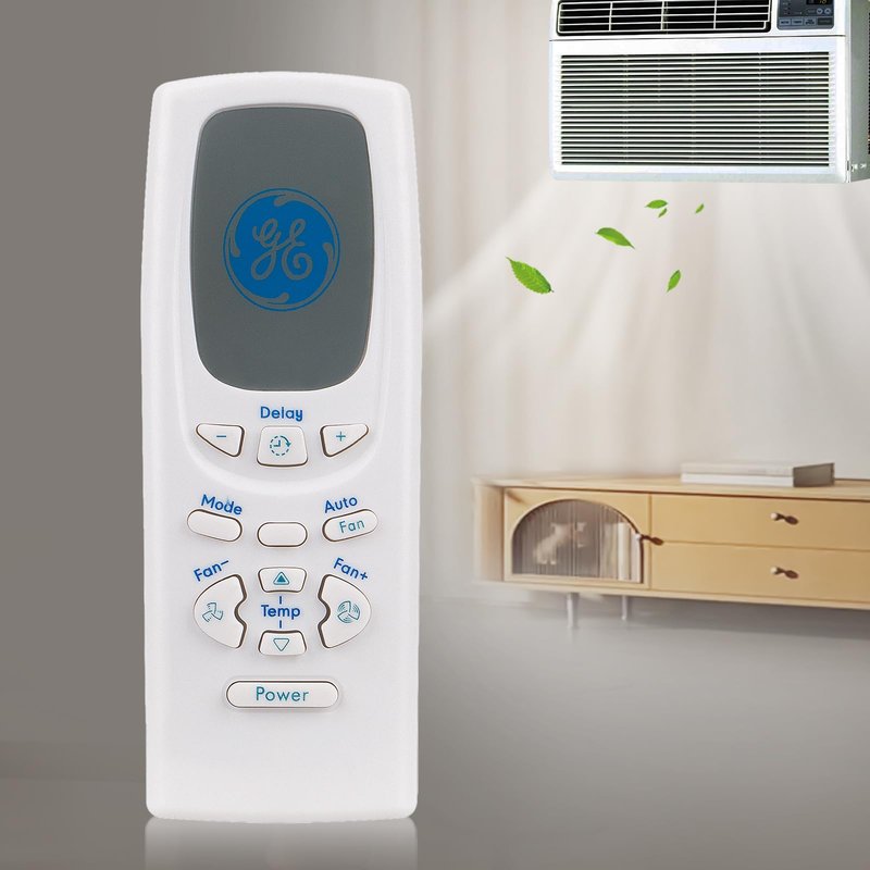 Replace Remote Control Compatible with GE Room Air Conditioner YK4EA YK4EB YK4EB1 WJ26X10242 WJ01X10348 AEM14ASL1 AEM14 AEM18 AEH18DL AEM14AMM1 AEM18DK AEM18DKG1 AEM18DL AEM18DLG1 AEM18DM AEM18DMG1