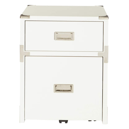 OSP Home Furnishings Wellington 2-Drawer File Cabinet, White