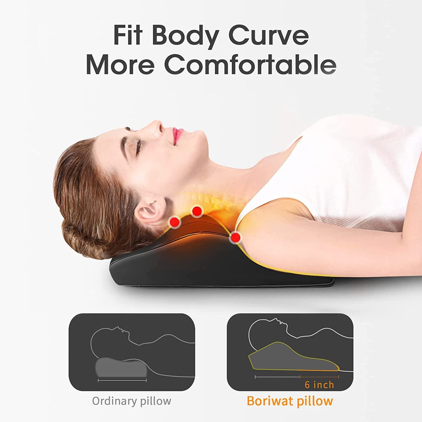 Neck Back Massager with Heat, FSA HSA Eligible, Adjustable Cordless Electric Massagers, 3D Shiatsu Deep Tissue Kneading Massage Pillow, Gifts for Men Women Mom Dad for Pain Relief