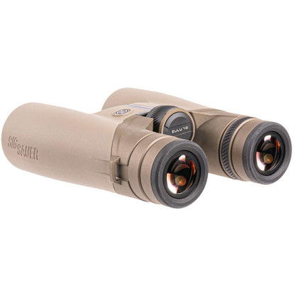 SIG SAUER ZULU10 HDX Waterproof Fogproof Durable Abbe-Koenig Prism Ergonomic Closed Bridge FDE Hunting Binoculars with Anti-Reflective Lenses - Molded EVA Carrying Case Included, 15x56