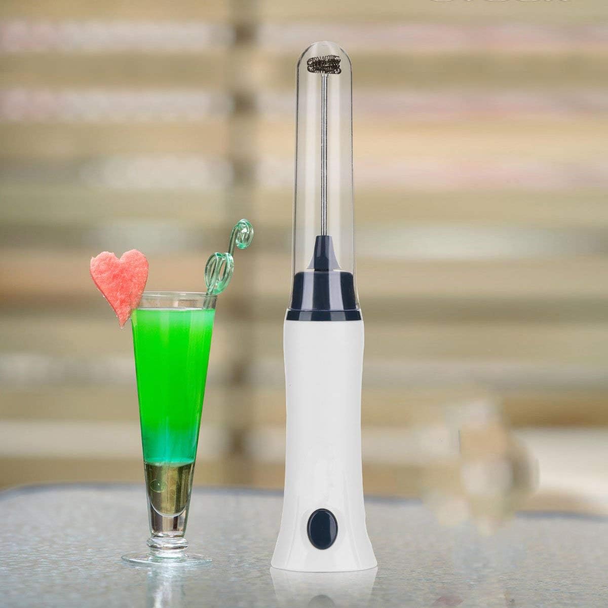Rechargeable Eggbeater Handheld Stainless Milk Frother, Foamer Blender Coffee Mixer with Charging Cable