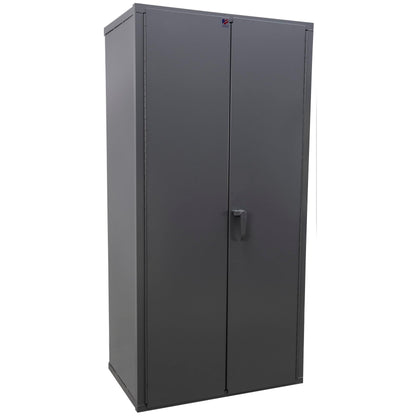 Jamco Extra Heavy Duty Steel Storage Cabinet with Solid Lockable Doors, 14-Gauge All-Welded Metal Cabinet, 4 Adjustable Shelves, 7,200 lbs Capacity, 24" D x 36" W x 74" H, Gray