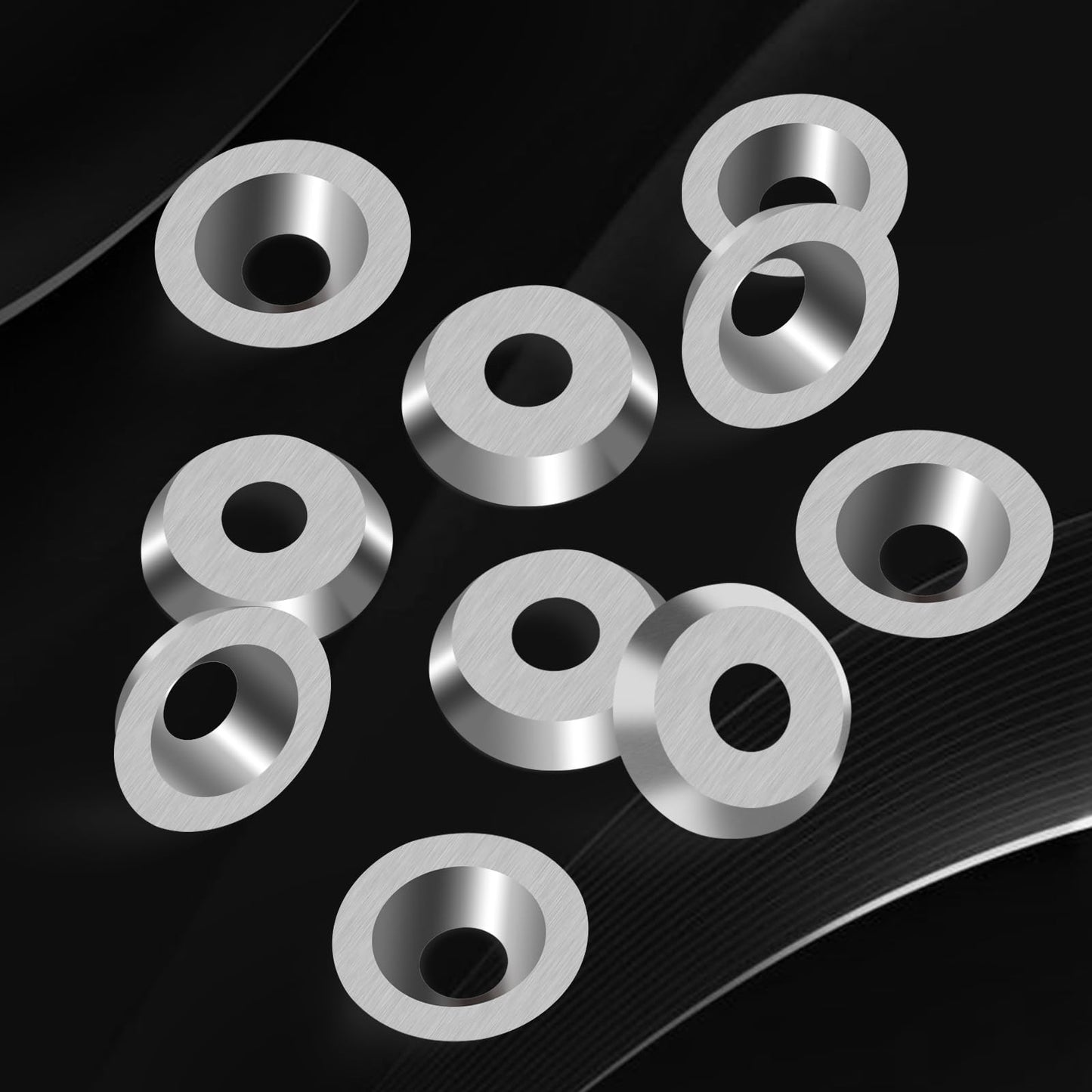 12mm Round Carbide Inserts for Woodturning, R12 X 2.5mm Indexable Tungsten Carbide Cutter Inserts Set fits for DIY Woodworking Wood Lathe Turning Finisher Hollower Tools with Screws 10pcs