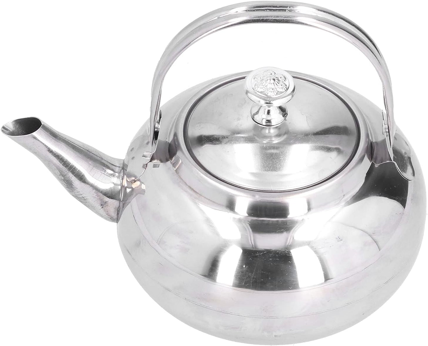 Stainless Steel Teapot, 5.5inch Coffee Pot with Tea Strainer for Home Restaurant