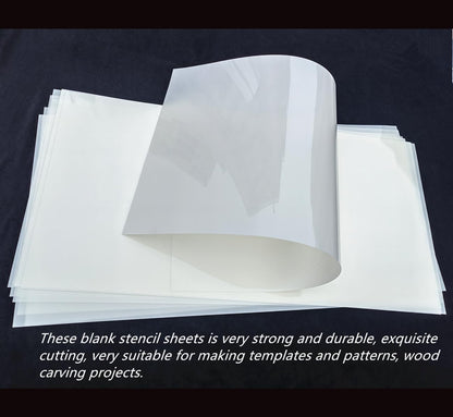 Translucent Blank Mylar Stencil Sheet for Cutting,8 Pack 12" x 24" 10mil/0.25mm Thick .Cutting Machines. Gift, Acetate Template Material,Craft Plastic Sheets