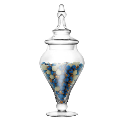 REFSAVER Apothecary Jars Glass Decorative Candy Jars,Candy Buffet Display, Elegant Storage Jar, Decorative Wedding Candy Organizer Canisters Style B