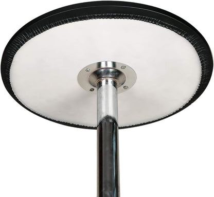 24 Inch JISEN Cocktail Waterproof Round Table Topper Cap Polyester Fitted Stretchable Tablecloth Cover D-Black