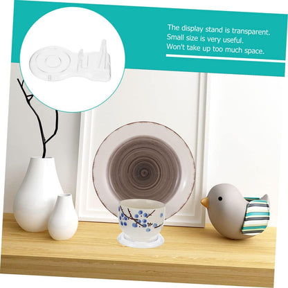 Alipis 2pcs Acrylic Plate Display Stand, China Dish Shape