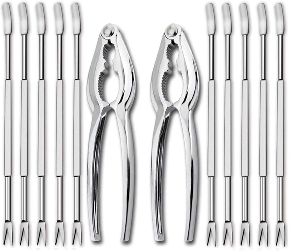 12 Set 2 10 Artcome Pieces Seafood Tools including Lobster Crab Crackers and Forks