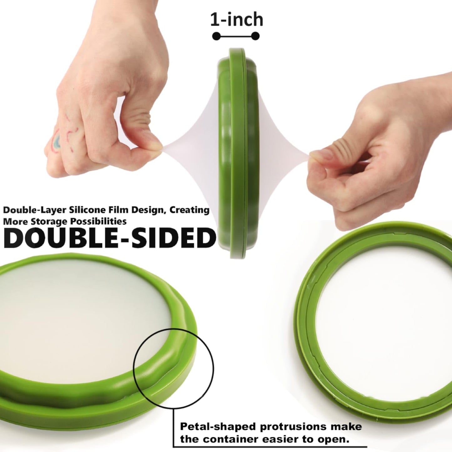 Erehere 4-Piece Airtight Food Storage Containers Set – Avocado Saver, Onion Keeper, Silicone Kitchen Organizers for Fridge, Reusable & Leak-Proof to Lock in Freshness