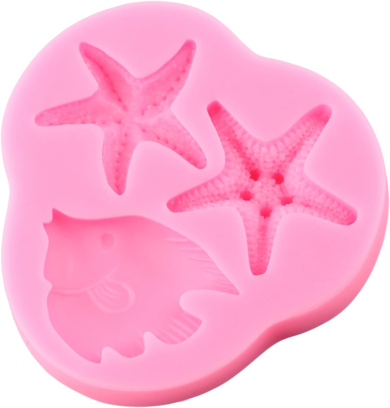 Marine Theme Silicone Mold, Starfish Fondant Molds for Cake Decoration, Cupcake Topper, Chocolate