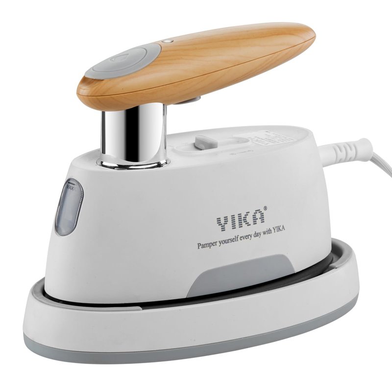 YIKA Steamer Iron for Clothes 2-in-1, Multi-Level Heating & Steaming Control, Handheld Steam Iron with Ceramic Coated Panel, Portable Fabric Wrinkle Remover for Home, Travel, and Office Use
