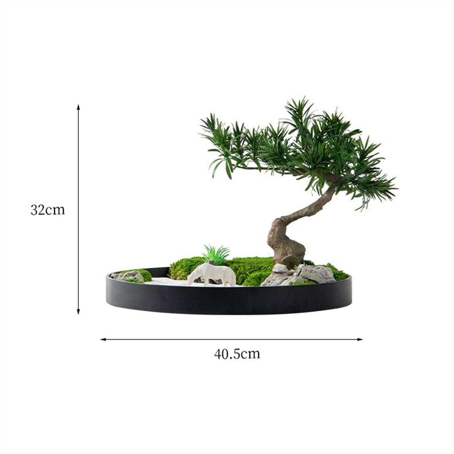 WANGHAI2024M Artificial Trees Round Table Center Turn Decorative Light Luxury Floral Hotel Table Simulation Tree Ornaments Chinese Greenery Ornaments Artificial Bonsai