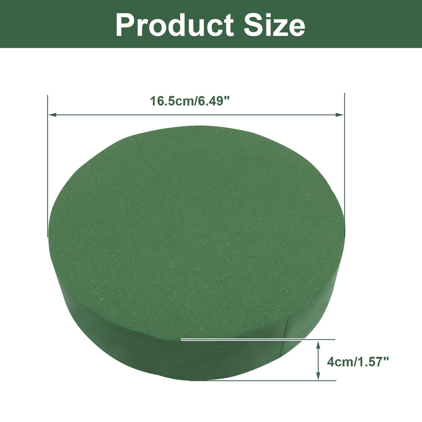 Verkelly 6 Packs Large Round Floral Foam Blocks - 6.49" Dry Floral Foam for Artificial Flower Arrangements