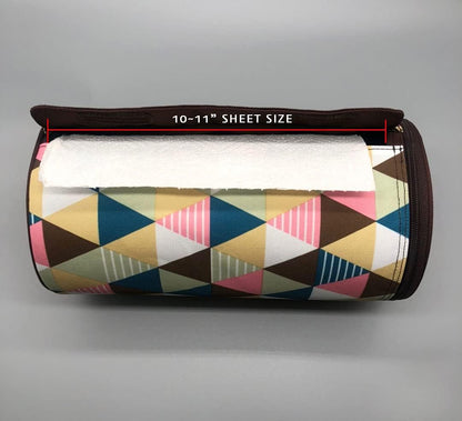 Olve Kitchen Paper Towel Holder, Hanging Paper Towel Dispenser Cover for Kitchen & Camping (Brown)