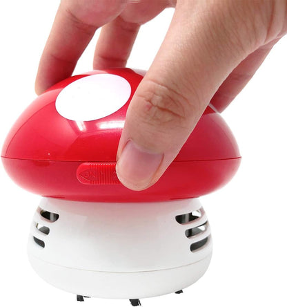 allydrew Cute Portable Mini Vacuum Cleaner for Home and Office, Mushroom Design
