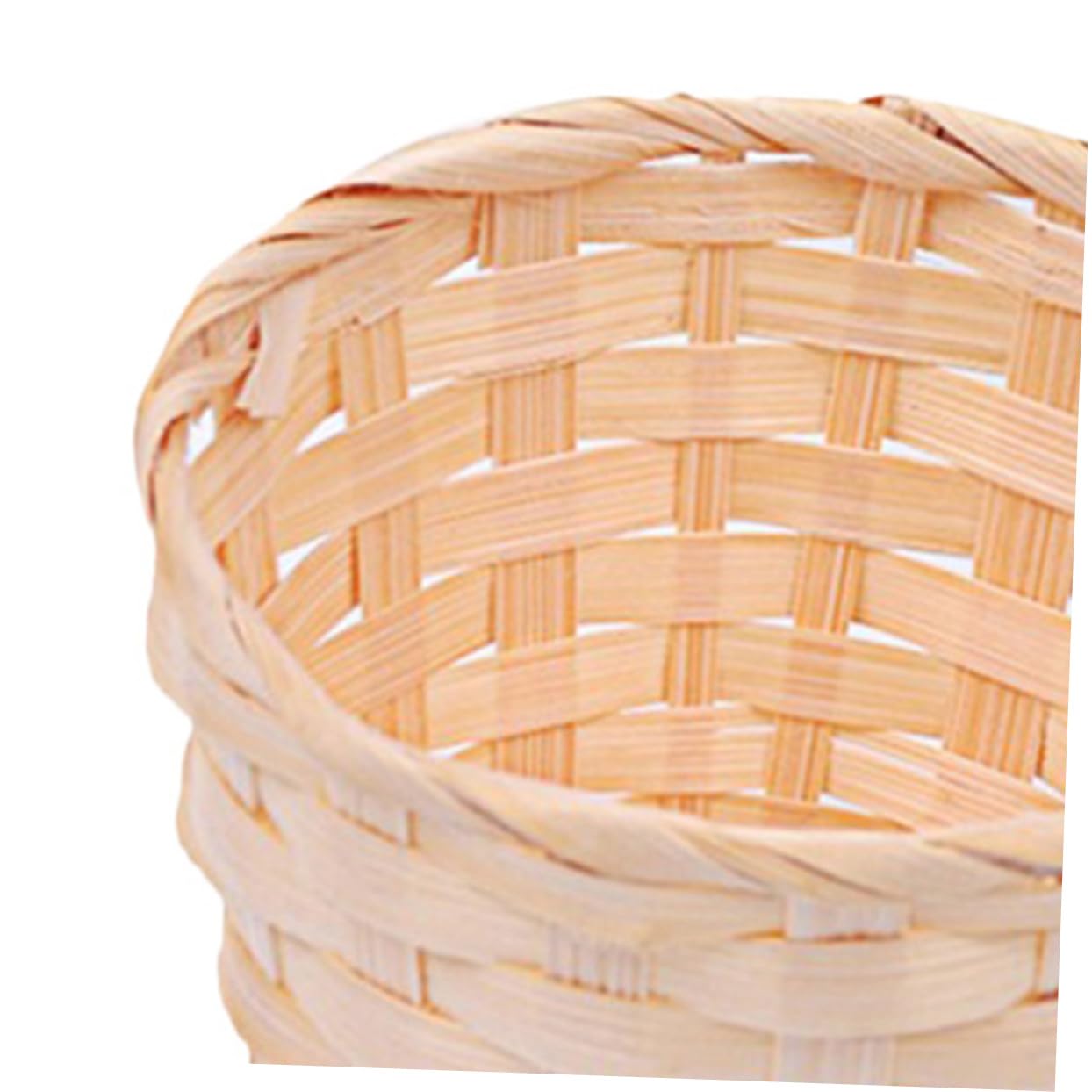 SAFIGLE Bamboo Desk Paper Wastebasket Straw Basket Weaving Organizer, Small Finishing Basket