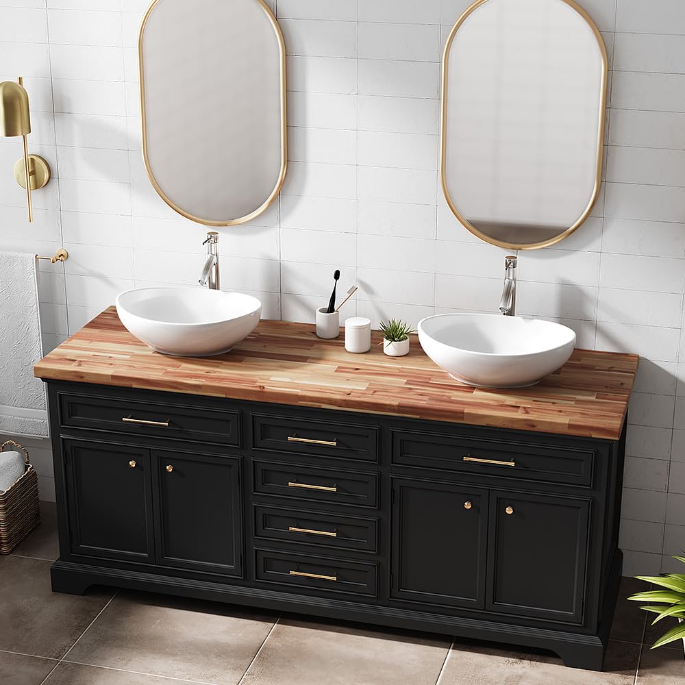 AllForWood 96''L x 25''W x 1.5''Th Acacia Solid Wood Butcher Block Countertop, Butcher Block Table Top for DIY Washer Dryer/Island/Kitchen Countertop (Unfinished)
