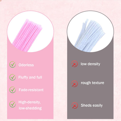 CITYBAN 400PCS Pipe Cleaners Craft,5 Assorted Pipe Cleaner Flower Kit,Kit with Floral Wires, Gardening Tape, Stamen, Floral & Ribbon, Pipe Cleaners Bulk,Ideal for DIY Projects