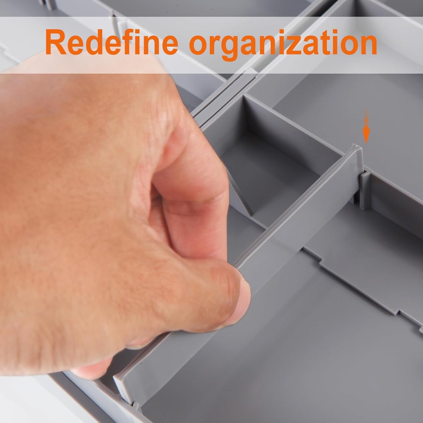 Drawer Organizer - 2/3 Tier Expandable Collapsible Tray with Adjustable Compartments for Cosmetics, Jewelry & Kitchen