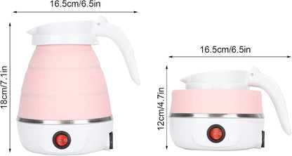 Electric Kettle, Portable Folding Water Boiler Silicone Household 400W US Plug 110V