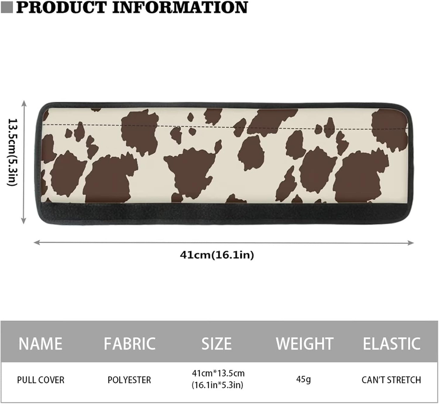 Brown Cow Print Refrigerator Door Handle Cover - Antiskid Protector Gloves for Fridge, Oven, 2 Pieces Keep Off