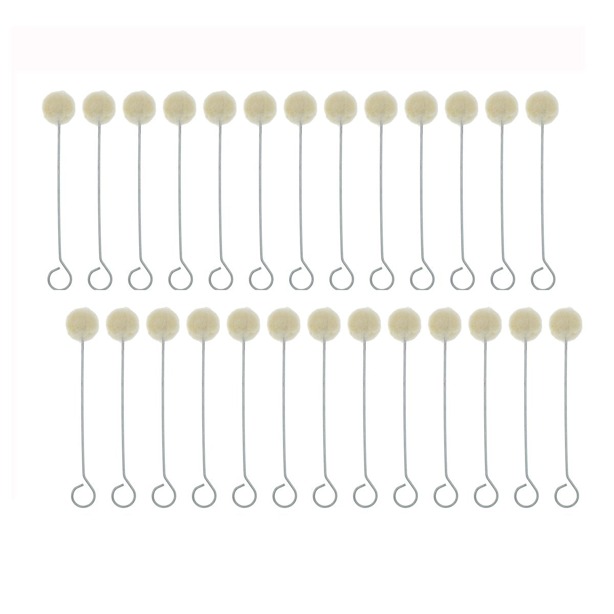 100 Pieces Wool Daubers Ball Brush Leather Dye Tool with Metal Handle for DIY Crafts Projects