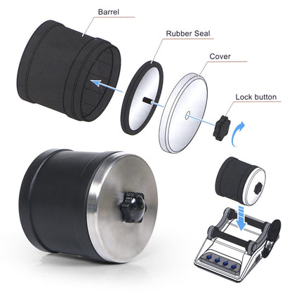 BUAOB Rock Tumbler Kit - Turn Rough Rocks into Beautiful Gems with 7-Day Timer, Includes 2 Belts, Bag of Rough Stones, 4 Stages of Grits: Coarse, Fine, Polishing, Final Polishing