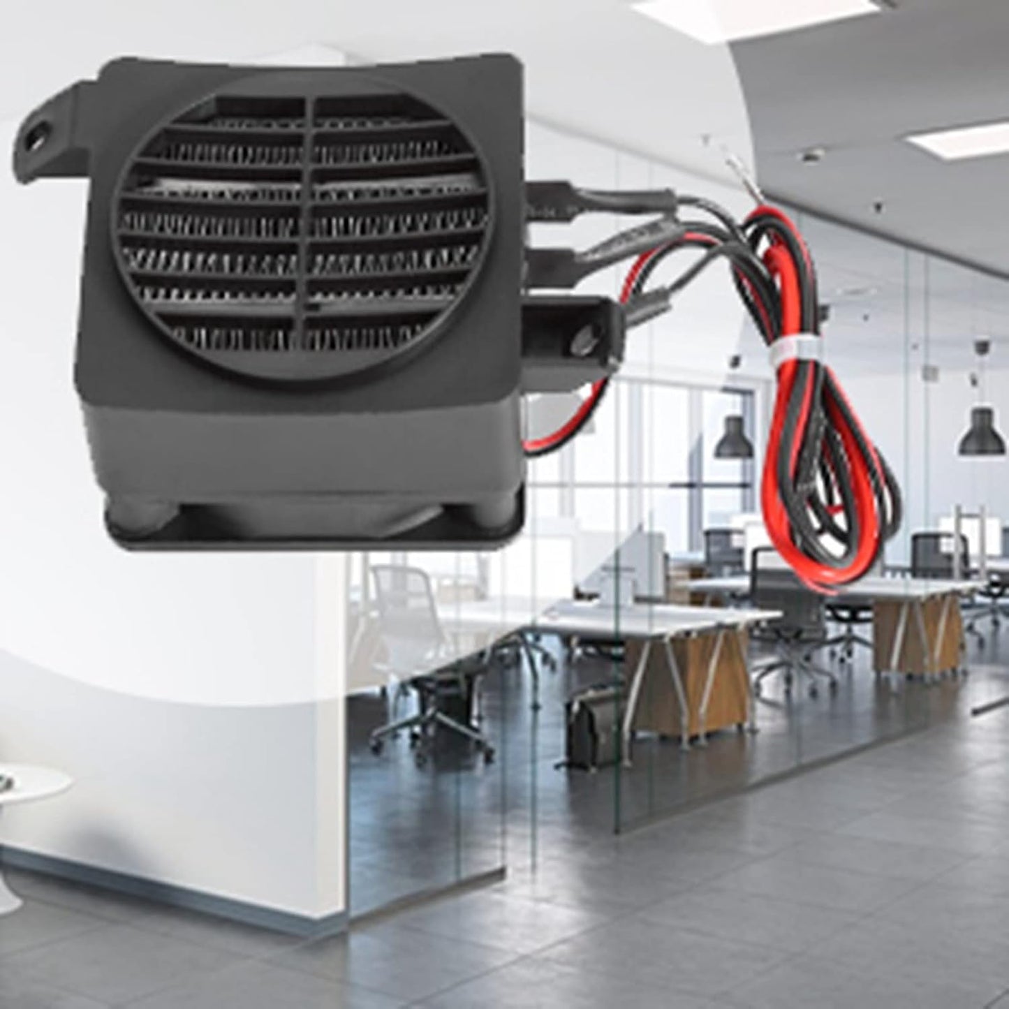 PTC Electric Fan Heater for Small Space Heating, Car Air Heater, Constant Temperature Incubator (24V 250W)