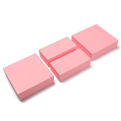 CNCTOPBAOS 4Pcs Pink Resin Board Sheet Instead of Wood for CNC Engraving Machine Cutting Wood Burning DIY Model/Mold Size 100x100x30mm and 50x100x30mm (4 Pieces)