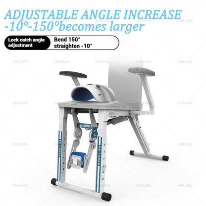 ZHIXUMM Electric Knee Rehabilitation Trainer, Adjustable Leg Stretcher Exerciser, Lower Limb CPM Machine with Remote Control, Adjustable 0-180°Flexion/Extension for Joint Stiffness BothLegs