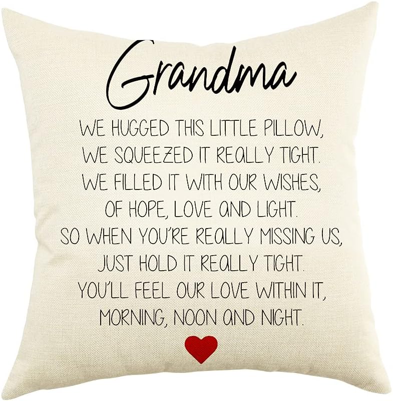18x18 Inch, Ogiselestyle Grandma Gifts Pillow Covers Decorative Home Throw Pillow Case, Grandma Birthday Gifts from