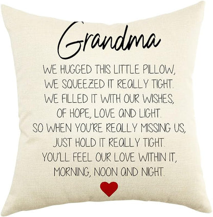18x18 Inch, Ogiselestyle Grandma Gifts Pillow Covers Decorative Home Throw Pillow Case, Grandma Birthday Gifts from