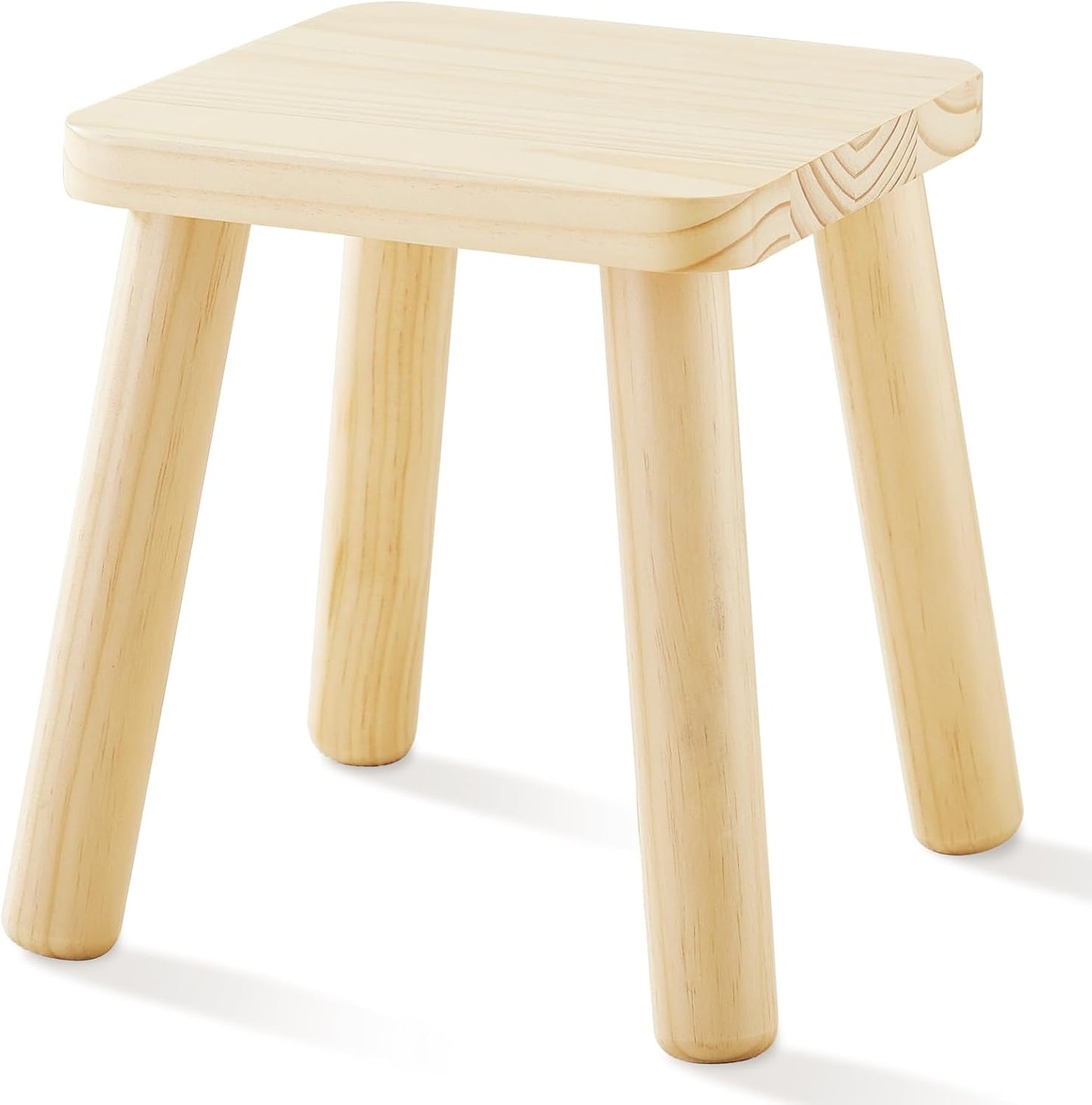 1 Pack Beright Wooden Step Stool for Kids, Children's Stool fit with Sensory Table, Sturdy Sitting Stool with Assembled