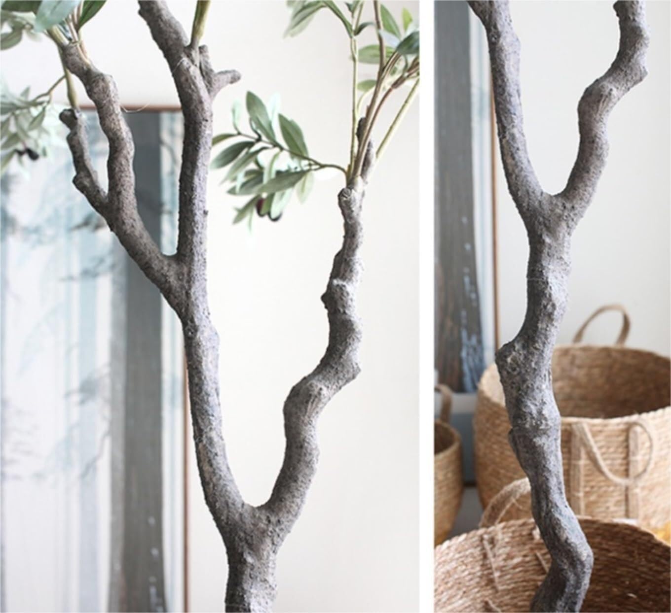 Artificial Olive Tree with Planter 180cm Faux Olive Tree for Home Office Decor, Lifelike Faux Plant(150cm)
