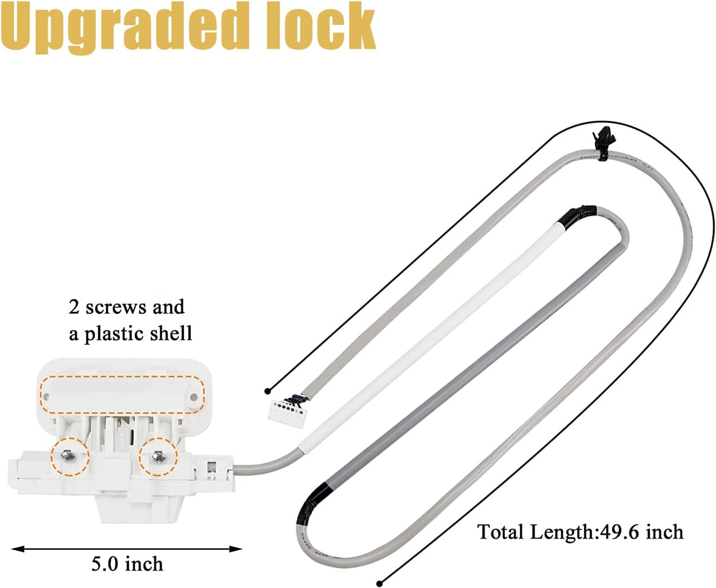 W10810403 Washer Lid Lock Assembly Replacement for Maytag, Whirlpool, Kenmore Series 600 700, Compatible with AP5984435