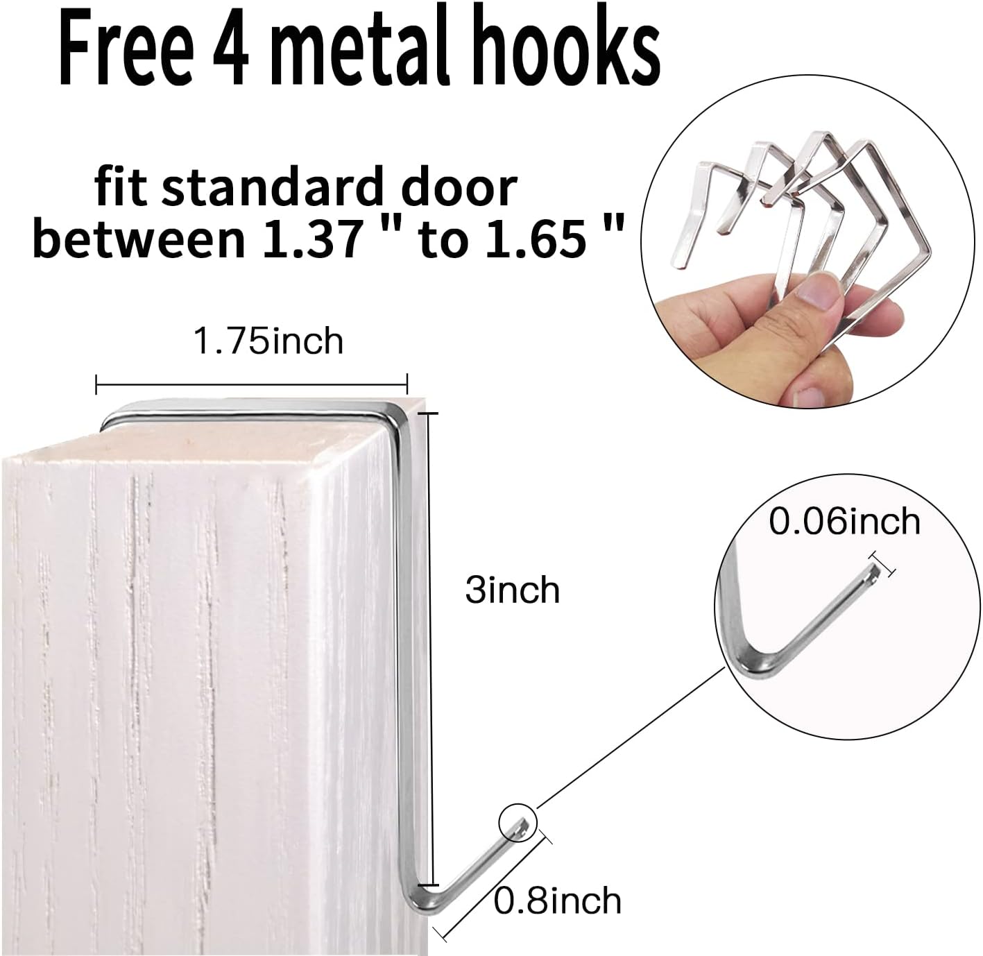 1 Pack 35 Closet 4Hooks, (67.7'' 26.4'') Clear Crystal Pockets Large Hanging Shoe Organizer Over The Door Shoe Rack