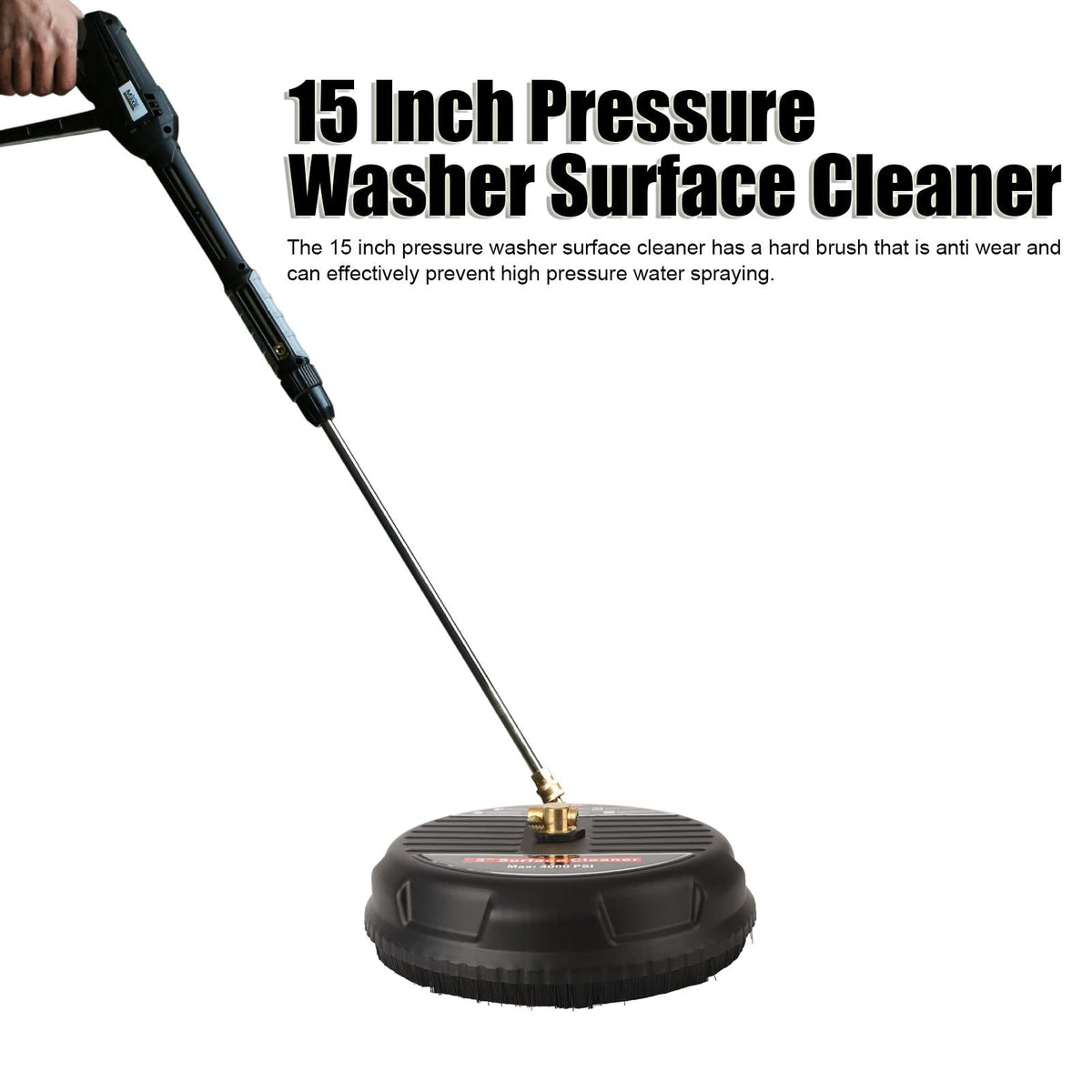 Pressure Washer Surface Cleaner, Strong and Flexible 4000psi Pressure Washer High Speed Rotation Surface Cleaner Attachment for Terrace Walkway Swimming Pool