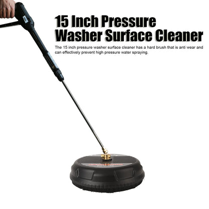 TRELVEX Pressure Washer Surface Cleaner Attachment 4000psi Universal Pressure Washer Surface Cleaner Power Washer Accessory 15inch