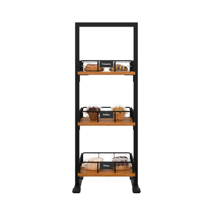 KoolMore 12 in. 3-Tier Wooden Bakery, Supermarket & Cafe Display Case