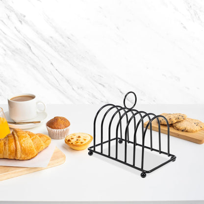 PartyKindom Stainless Steel Multifunctional Bread Rack Toast Holder Rack for Kitchen and Dining Room: Multi-Functional Toast for Sliced Bread and Book Storage Space-Saving