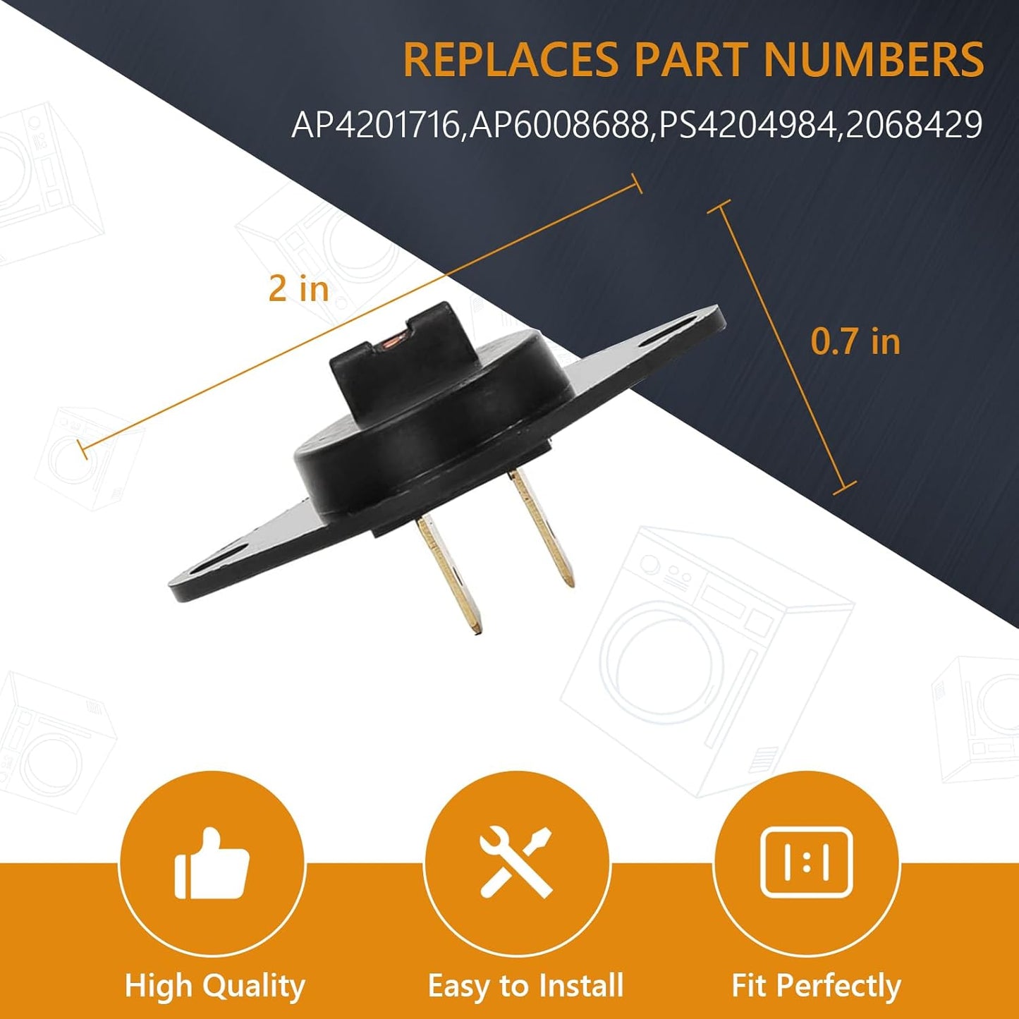 Gattaidar DC32-00007A Dryer Thermistor Replacement Part Compatible with Samsung Kenmore Replaces PS4204984 AP4201716