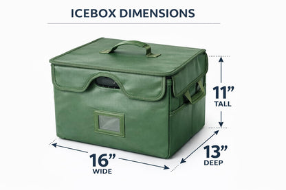 Icebox End of Life Organizer – Fire-Resistant Estate Planning & Emergency Document Storage Box – Lockable Home File Organizer for Important Documents (Green)