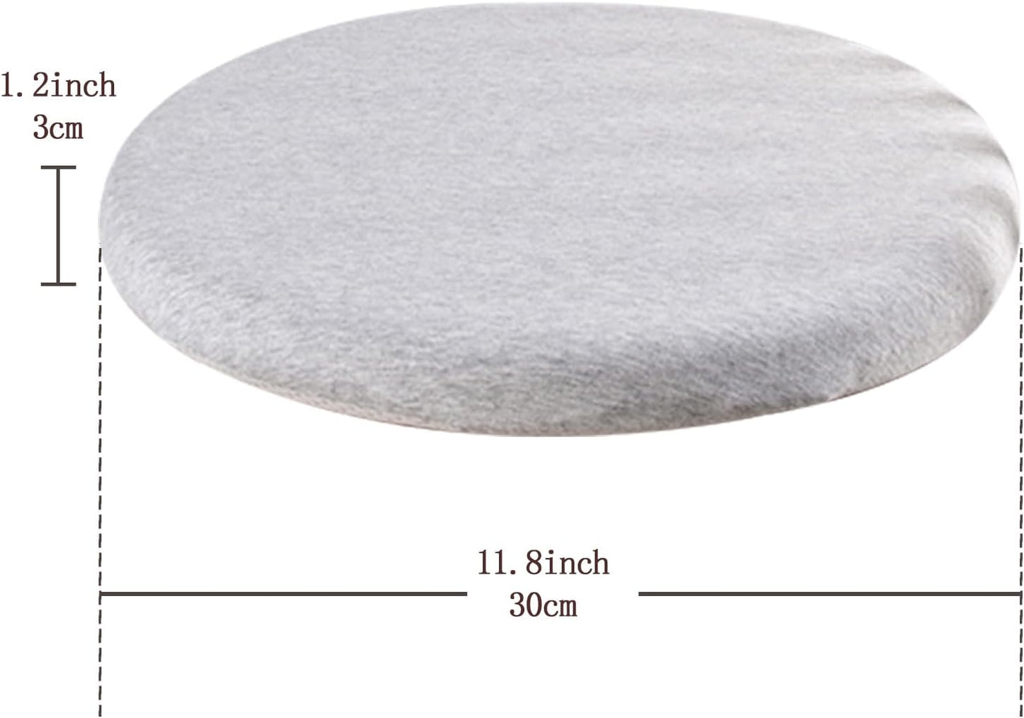 Seat Cushion Chair Pad, Round Non-Slip Comfortable Floor Cushions for Dining Chairs, Office, Bedroom, Living Room (Gray)