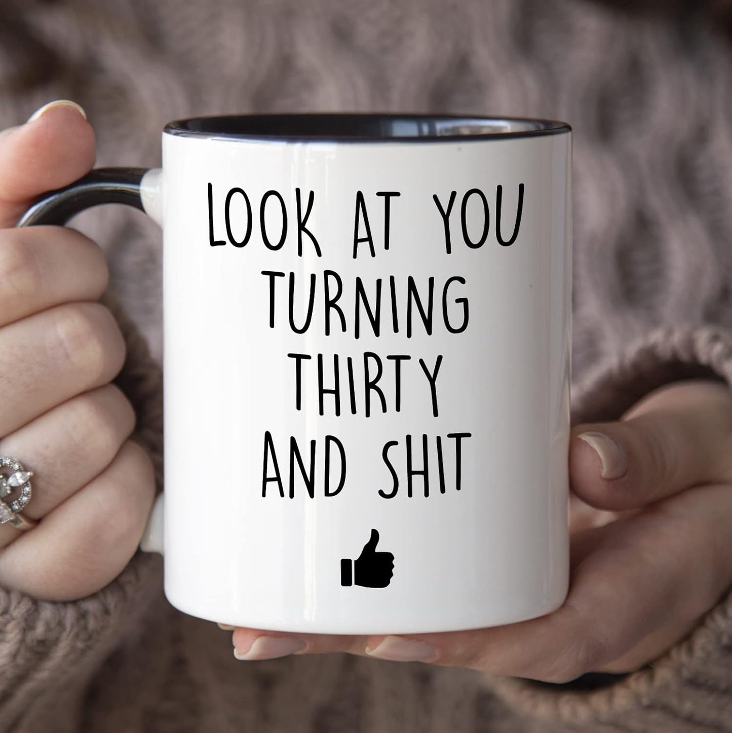 YouNique Designs Funny Turning 30, 30th Birthday Coffee Mug for Him, 11 Ounces, Cup for 30 Year Old Men